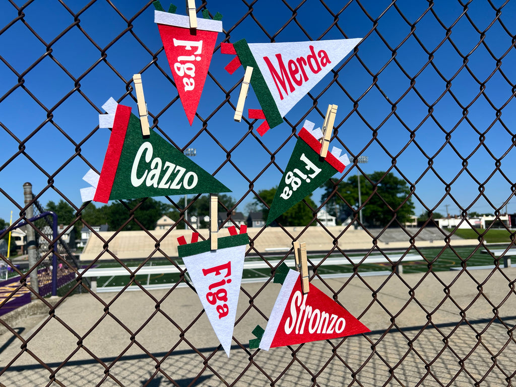 Italian Slang Pennant Flag